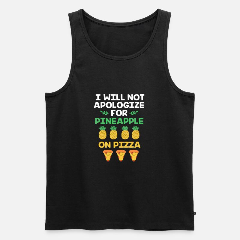 Pizza Hawaii - Männer Premium Bio Tank Top - Schwarz