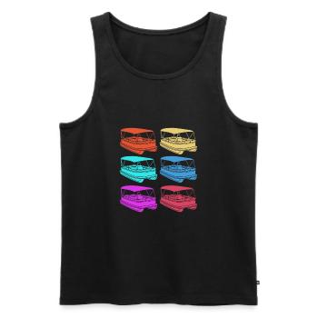 Pontonboot Boot Boote - Männer Premium Bio Tank Top - Schwarz - Vorne - AI Model Male 178 light (178cm)