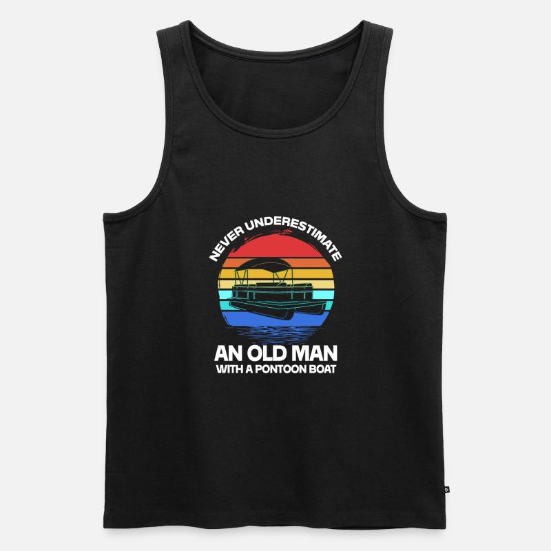 Pontonboot Boot Boote - Männer Premium Bio Tank Top - Schwarz