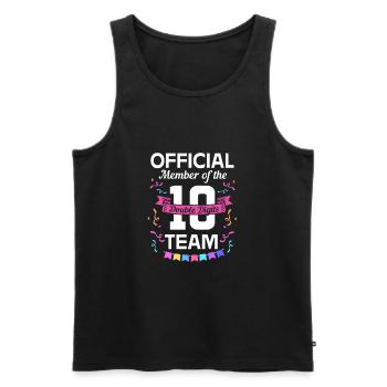 26th birthday Ten year of birth Date of birth - Men's Premium Organic Tank Top - black - Front - AI Model Male 178 light (178cm)
