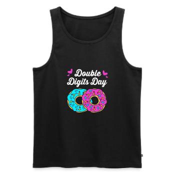 34th birthday Ten year of birth Date of birth - Men's Premium Organic Tank Top - black - Front - AI Model Male 178 light (178cm)