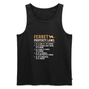 Frettchen - Männer Premium Bio Tank Top - Schwarz - Vorne - AI Model Male 178 light (178cm)