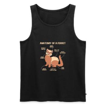 Frettchen - Männer Premium Bio Tank Top - Schwarz - Vorne - AI Model Male 178 light (178cm)