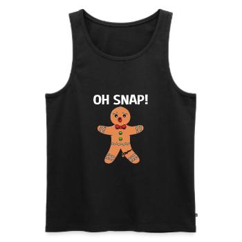 Gingerbread Man Gingerbread Heart Gingerbread Snacking - Men's Premium Organic Tank Top - black - Front - AI Model Male 178 light (178cm)