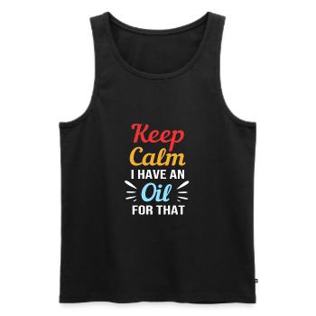 Essential oil - Men's Premium Organic Tank Top - black - Front - AI Model Male 178 light (178cm)