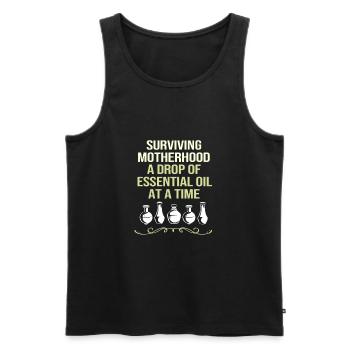 Essential oil - Men's Premium Organic Tank Top - black - Front - AI Model Male 178 light (178cm)
