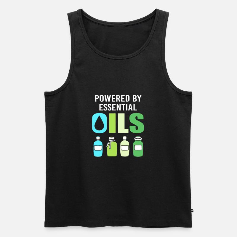 Ätherisches Öl - Männer Premium Bio Tank Top - Schwarz