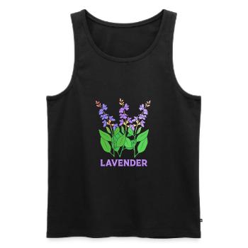 Ätherisches Öl - Männer Premium Bio Tank Top - Schwarz - Vorne - AI Model Male 178 light (178cm)