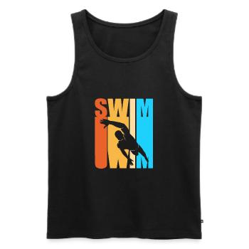 Swimming Swimmers Swimming Pool Swimming Instructors - Men's Premium Organic Tank Top - black - Front - AI Model Male 178 light (178cm)