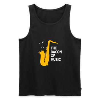 Saxophoniste saxophoniste - Débardeur bio Premium Homme - noir - Devant - Michal (187cm)