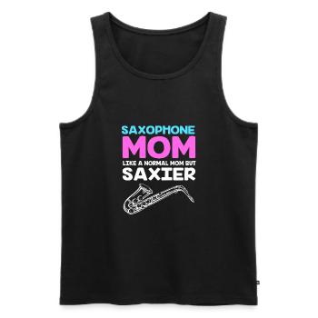 Saxophon Saxophonist - Männer Premium Bio Tank Top - Schwarz - Vorne - AI Model Male 178 light (178cm)