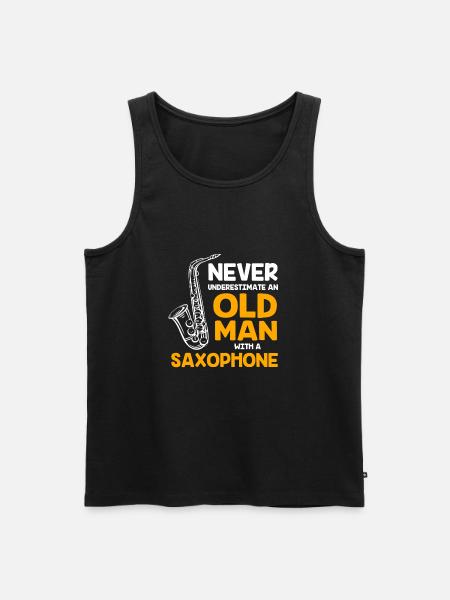 Saxophon Saxophonist - Männer Premium Bio Tank Top - Schwarz