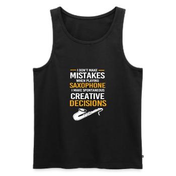 Saxophon Saxophonist - Männer Premium Bio Tank Top - Schwarz - Vorne - Michal (187cm)