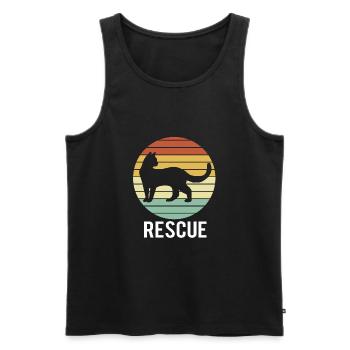 Katzenrettung Tierrechte Tierrettung Tierheim - Männer Premium Bio Tank Top - Schwarz - Vorne - AI Model Male 178 light (178cm)