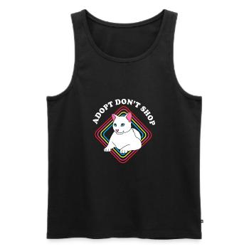 Katzenrettung Tierrechte Tierrettung Tierheim - Männer Premium Bio Tank Top - Schwarz - Vorne - AI Model Male 178 light (178cm)