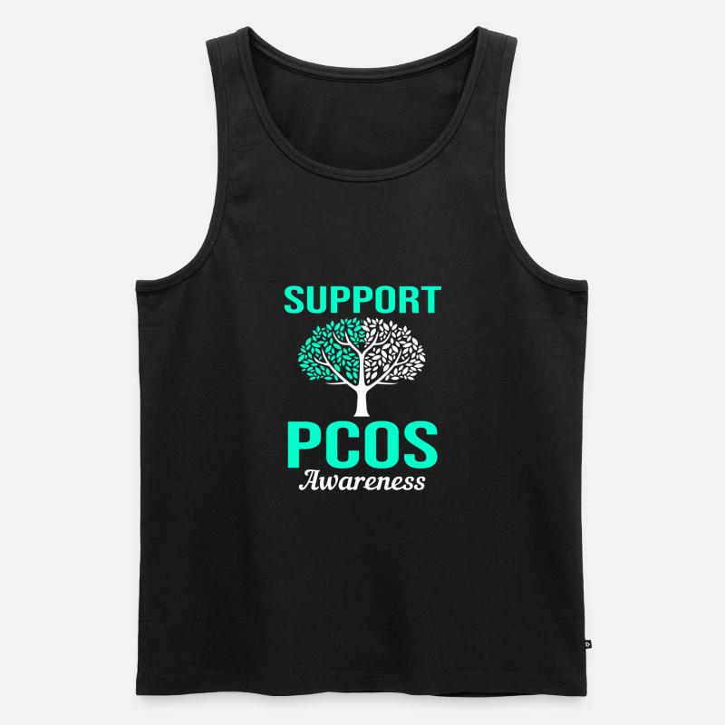 Pcos-Bewusstsein - Männer Premium Bio Tank Top - Schwarz