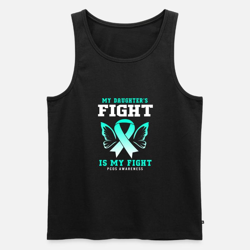 Pcos-Bewusstsein - Männer Premium Bio Tank Top - Schwarz