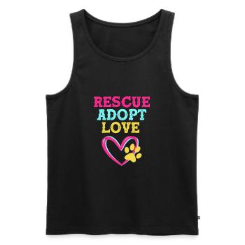 Dog Rescue Animal Rights Animal Rescue Animal Shelter - Men's Premium Organic Tank Top - black - Front - Michal (187cm)