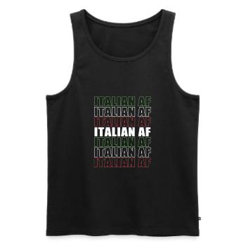 Italien Italie Italie - Débardeur bio Premium Homme - noir - Devant - AI Model Male 178 light (178cm)