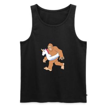 Pool Party - Männer Premium Bio Tank Top - Schwarz - Vorne - AI Model Male 178 light (178cm)