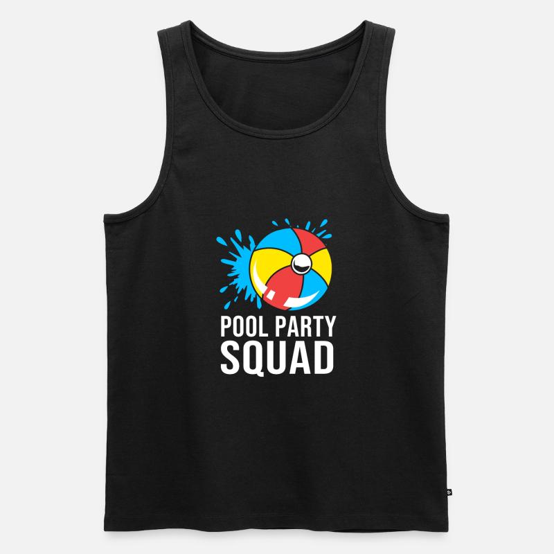 Pool Party - Männer Premium Bio Tank Top - Schwarz