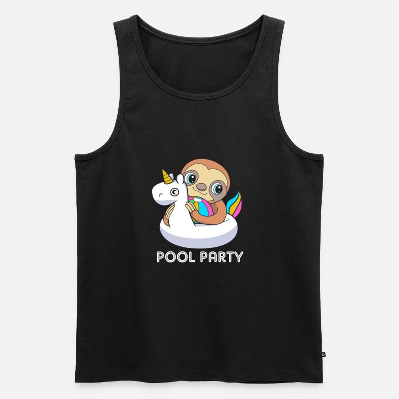 Pool Party - Männer Premium Bio Tank Top - Schwarz