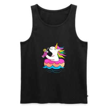 Pool Party - Männer Premium Bio Tank Top - Schwarz - Vorne - AI Model Male 178 light (178cm)