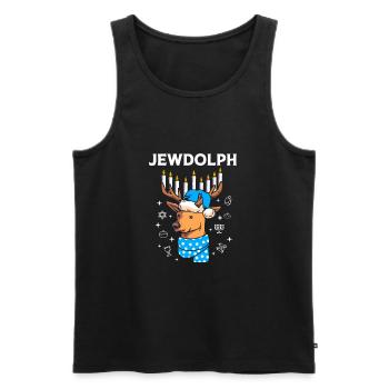 Chanukkah - Männer Premium Bio Tank Top - Schwarz - Vorne - AI Model Male 178 light (178cm)