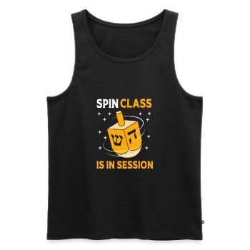Hanukkah - Men's Premium Organic Tank Top - black - Front - AI Model Male 178 light (178cm)