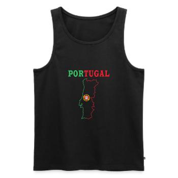 Portugal - Men's Premium Organic Tank Top - black - Front - AI Model Male 178 light (178cm)
