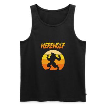 Werwolf - Männer Premium Bio Tank Top - Schwarz - Vorne - AI Model Male 178 light (178cm)