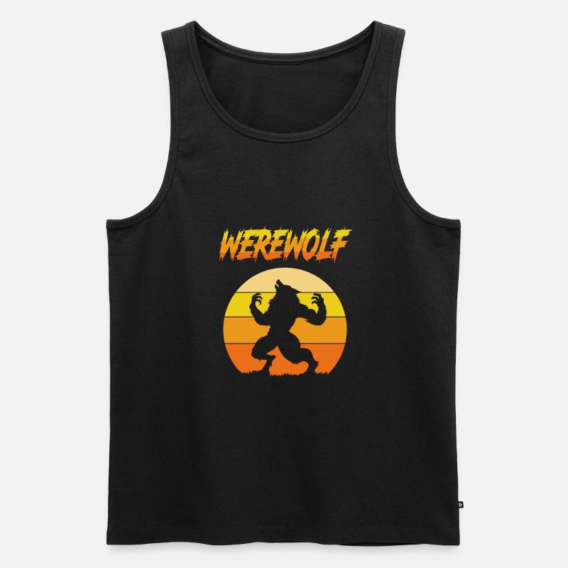 Werwolf - Männer Premium Bio Tank Top - Schwarz