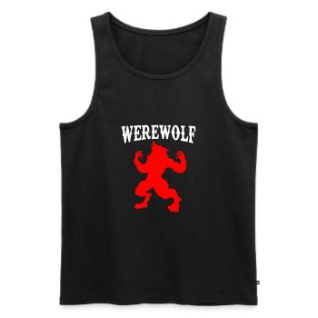 Werwolf - Männer Premium Bio Tank Top - Schwarz - Vorne - AI Model Male 178 light (178cm)