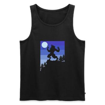 Werwolf - Männer Premium Bio Tank Top - Schwarz - Vorne - AI Model Male 178 light (178cm)