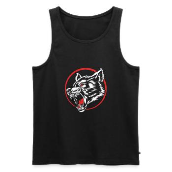 Werwolf - Männer Premium Bio Tank Top - Schwarz - Vorne - AI Model Male 178 light (178cm)