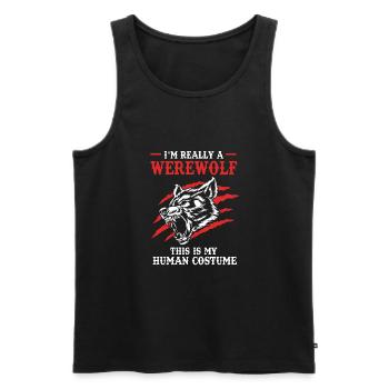 Werwolf - Männer Premium Bio Tank Top - Schwarz - Vorne - AI Model Male 178 light (178cm)