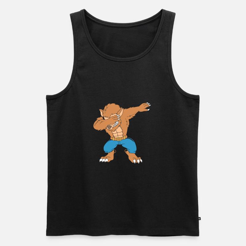 Werwolf - Männer Premium Bio Tank Top - Schwarz