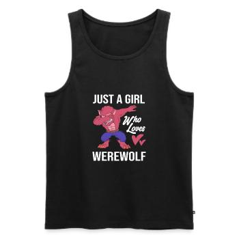 Werwolf - Männer Premium Bio Tank Top - Schwarz - Vorne - AI Model Male 178 light (178cm)