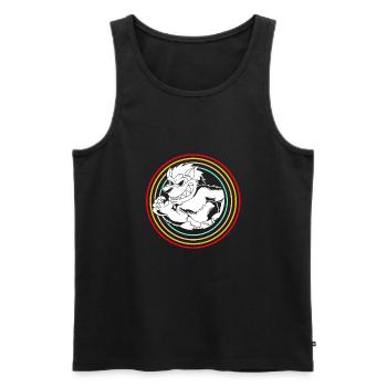 Werwolf - Männer Premium Bio Tank Top - Schwarz - Vorne - AI Model Male 178 light (178cm)