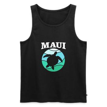 Maui Hawaii Hawaiian - Men's Premium Organic Tank Top - black - Front - AI Model Male 178 light (178cm)