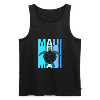 Maui Hawaii Hawaiian - Men's Premium Organic Tank Top - black - Front - AI Model Male 178 light (178cm)