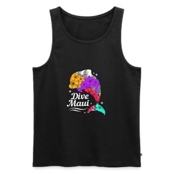 Maui Hawaii Hawaiian - Men's Premium Organic Tank Top - black - Front - AI Model Male 178 light (178cm)