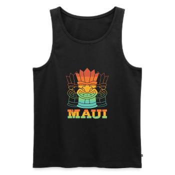 Maui Hawaii Hawaiian - Men's Premium Organic Tank Top - black - Front - AI Model Male 178 light (178cm)