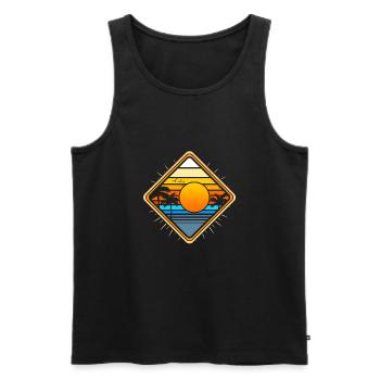Maui Hawaii Hawaiian - Men's Premium Organic Tank Top - black - Front - AI Model Male 178 light (178cm)