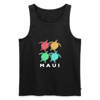 Maui Hawaii Hawaiian - Men's Premium Organic Tank Top - black - Front - AI Model Male 178 light (178cm)