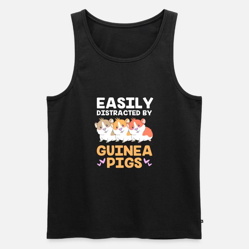 Meerschweinchen - Männer Premium Bio Tank Top - Schwarz
