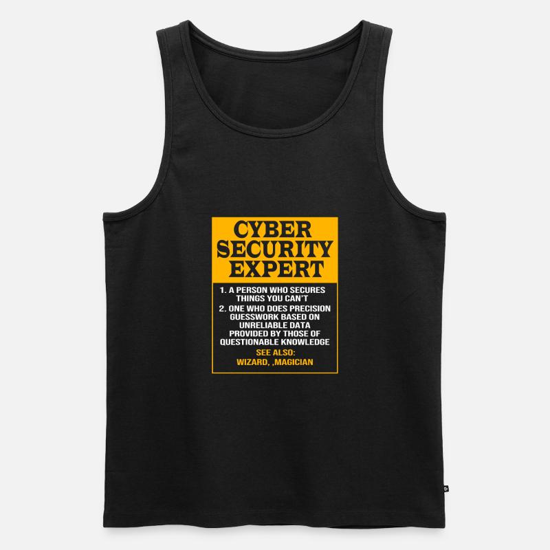 Cybersecurity Cyber Programmer Hacker - Men's Premium Organic Tank Top - black