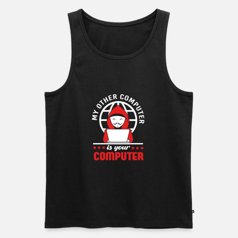 Cyber programmeur cybersécurité Hacker - Débardeur bio Premium Homme - noir