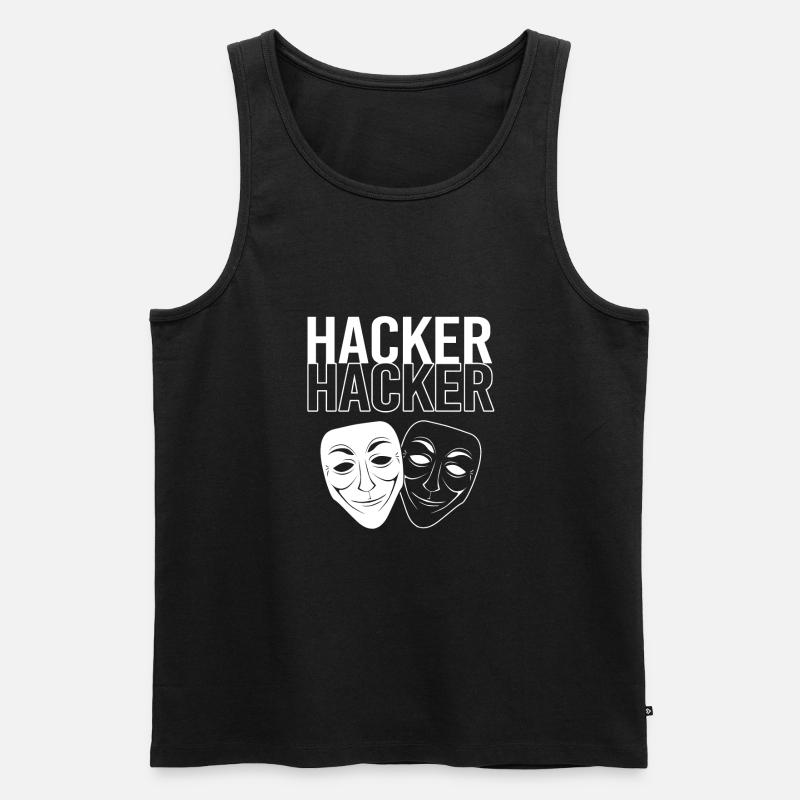Cybersecurity Cyber Programmierer Hacker - Männer Premium Bio Tank Top - Schwarz