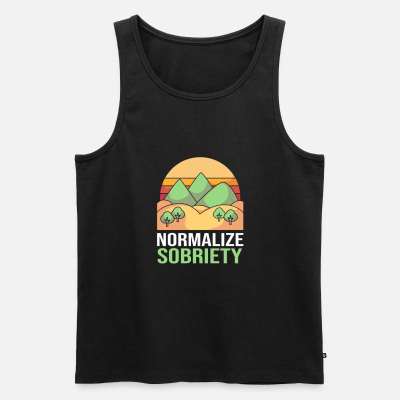 Drogenfrei Sucht Süchtig - Männer Premium Bio Tank Top - Schwarz
